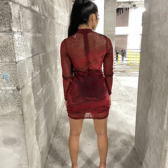 Crimson Tides Mini Dress